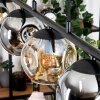 Ripoll hanging light, globe light, pendant light Amber, Smoke-coloured, 5-light sources
