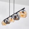 Ripoll hanging light, globe light, pendant light Amber, Smoke-coloured, 5-light sources