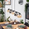 Ripoll hanging light, globe light, pendant light Amber, Smoke-coloured, 5-light sources