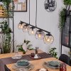 Ripoll hanging light, globe light, pendant light Amber, clear, Smoke-coloured, 5-light sources