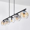 Ripoll hanging light, globe light, pendant light Amber, clear, Smoke-coloured, 5-light sources