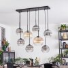 Koyoto hanging light, globe light, pendant light Amber, clear, Smoke-coloured, 8-light sources