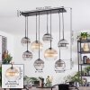 Koyoto hanging light, globe light, pendant light Amber, clear, Smoke-coloured, 8-light sources