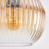 Koyoto hanging light, globe light, pendant light Amber, clear, 8-light sources