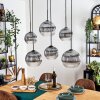 Koyoto hanging light, globe light, pendant light clear, Smoke-coloured, 6-light sources