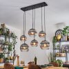 Koyoto hanging light, globe light, pendant light clear, Smoke-coloured, 6-light sources