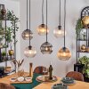 Koyoto hanging light, globe light, pendant light Amber, clear, Smoke-coloured, 6-light sources