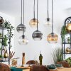 Koyoto hanging light, globe light, pendant light Amber, clear, Smoke-coloured, 6-light sources