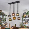 Koyoto hanging light, globe light, pendant light blue, gold, green, coppery, 6-light sources