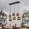 Koyoto hanging light, globe light, pendant light blue, gold, green, 6-light sources