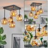 Ripoll ceiling light, globe light Amber, 5-light sources