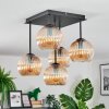 Koyoto ceiling light, globe light 37 cm Amber, 5-light sources