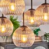 Koyoto ceiling light, globe light 37 cm Amber, clear, 5-light sources