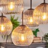 Koyoto ceiling light, globe light 37 cm Amber, clear, Smoke-coloured, 5-light sources