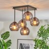 Koyoto ceiling light, globe light 37 cm Smoke-coloured, 5-light sources