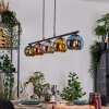 Koyoto hanging light, globe light, pendant light blue, chrome, gold, green, coppery, Smoke-coloured, 5-light sources