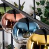Koyoto hanging light, globe light, pendant light blue, gold, green, clear, coppery, 5-light sources