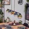 Koyoto hanging light, globe light, pendant light blue, gold, green, clear, 5-light sources