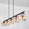 Koyoto hanging light, globe light, pendant light Amber, clear, 5-light sources