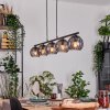 Koyoto hanging light, globe light, pendant light Smoke-coloured, 5-light sources