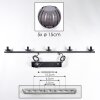 Koyoto hanging light, globe light, pendant light Smoke-coloured, 5-light sources
