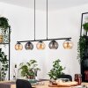 Koyoto hanging light, globe light, pendant light Amber, Smoke-coloured, 5-light sources