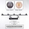 Koyoto hanging light, globe light, pendant light Amber, Smoke-coloured, 5-light sources