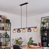 Koyoto hanging light, globe light, pendant light Amber, Smoke-coloured, 5-light sources