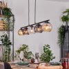 Koyoto hanging light, globe light, pendant light Amber, clear, Smoke-coloured, 5-light sources