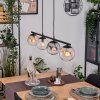 Gastor hanging light, globe light, pendant light Amber, clear, Smoke-coloured, 4-light sources