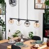 Gastor hanging light, globe light, pendant light Amber, clear, Smoke-coloured, 4-light sources