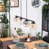 Gastor hanging light, globe light, pendant light Amber, clear, Smoke-coloured, 4-light sources