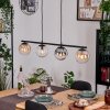 Gastor hanging light, globe light, pendant light Amber, clear, Smoke-coloured, 4-light sources