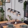Ripoll hanging light, globe light, pendant light clear, Smoke-coloured, 4-light sources