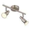 Globo lighting Kinley ceiling light chrome, matt nickel, 2-light sources