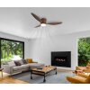 Globo lighting Armando Ceiling fan light LED Dark wood, Ecru, 1-light source, Remote control
