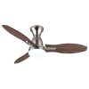 Globo lighting Gale Ceiling fan light LED Wood like finish, Ecru, matt nickel, 1-light source, Remote control