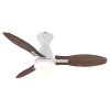 Globo lighting Gale Ceiling fan light LED Wood like finish, Ecru, white, 1-light source, Remote control