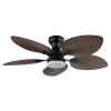 Globo lighting Elise Ceiling fan light LED Ecru, black, 1-light source, Remote control