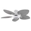 Globo lighting Elise Ceiling fan light LED grey, white, 1-light source, Remote control