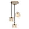 Globo lighting Alfred hanging light sand-coloured, 3-light sources