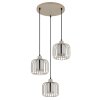 Globo lighting Alfred hanging light sand-coloured, 3-light sources