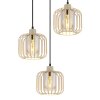 Globo lighting Alfred hanging light sand-coloured, 3-light sources