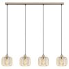 Globo lighting Alfred hanging light sand-coloured, 4-light sources