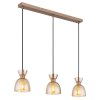 Globo lighting Massey hanging light brown, 3-light sources