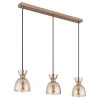 Globo lighting Massey hanging light brown, 3-light sources