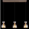Globo lighting Massey hanging light brown, 3-light sources