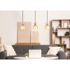 Globo lighting Massey hanging light brown, 3-light sources