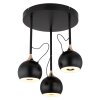 Globo lighting Donovan ceiling light LED chrome, black, 1-light source
