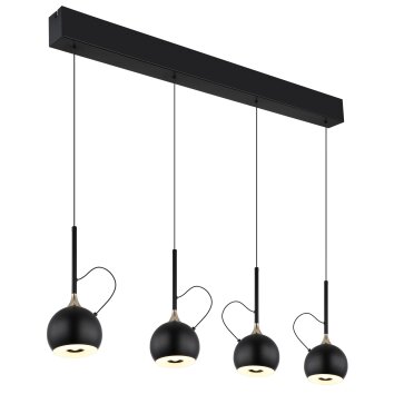 Globo lighting Donovan hanging light LED chrome, black, 1-light source